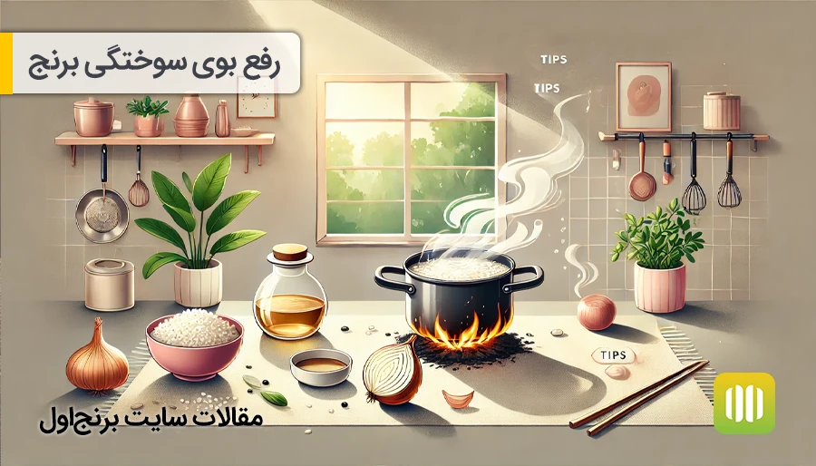 رفع بوی سوختگی برنج